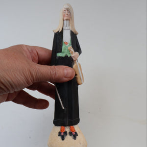 Rare Antique Bisque Porcelain SKINNY or Elongated  Figurine by Schafer & Vater: THE VIOLINST