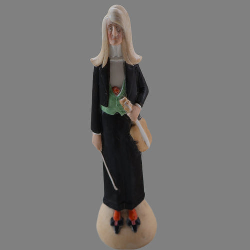 Rare Antique Bisque Porcelain SKINNY or Elongated  Figurine by Schafer & Vater: THE VIOLINST