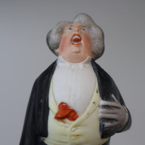 Rare Antique Bisque Porcelain SKINNY or Elongated  Figurine by Schafer & Vater: THE TENOR (Opera Singer)