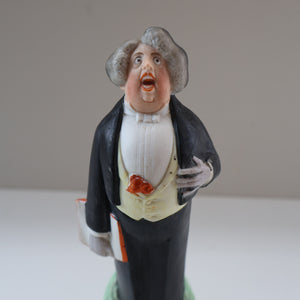 Rare Antique Bisque Porcelain SKINNY or Elongated  Figurine by Schafer & Vater: THE TENOR (Opera Singer)