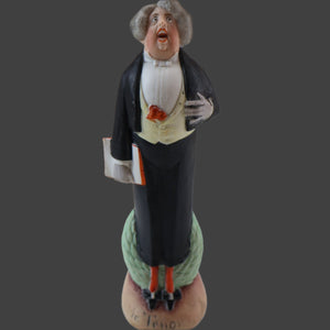Rare Antique Bisque Porcelain SKINNY or Elongated  Figurine by Schafer & Vater: THE TENOR (Opera Singer)