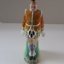Load image into Gallery viewer, Very Rare Antique Bisque Porcelain SKINNY or Elongated  Figurine by Schafer &amp; Vater: MR MCNAB (Scotsman In Mini Kilt)

