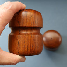 Load image into Gallery viewer, 1960s Stylish Vintage Carved Wooden / Teak Salt and Pepper Pots
