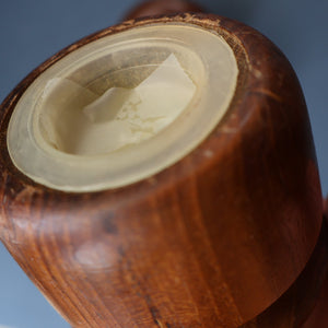 1960s Stylish Vintage Carved Wooden / Teak Salt and Pepper Pots