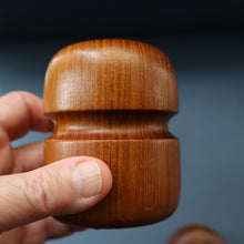 Load image into Gallery viewer, 1960s Stylish Vintage Carved Wooden / Teak Salt and Pepper Pots
