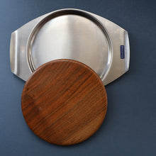 Load image into Gallery viewer, Vintage 1960s Bramah Teak and Stainless Steel Chopping Board

