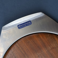 Load image into Gallery viewer, Vintage 1960s Bramah Teak and Stainless Steel Chopping Board
