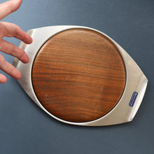 Load image into Gallery viewer, Vintage 1960s Bramah Teak and Stainless Steel Chopping Board
