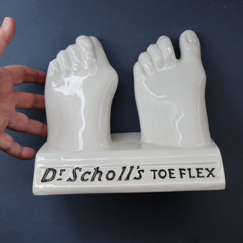 1930s ROYAL DOULTON Ceramic Feet. Very Rare Dr Scholl’s Advertising Display. Very Quirky & Sculptural