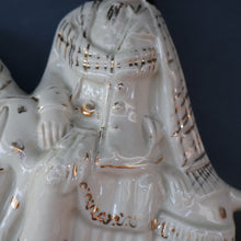 Load image into Gallery viewer, LARGE Antique Victorian STAFFORDSHIRE Figurine. Kilted Scotsman on Horseback. 14 1/2 inches height. Great Display Piece
