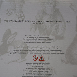 BOXED Collectable Miniature Steiff Club Membership Gift 2008. White Alpaca Bear with Certificate (420832)