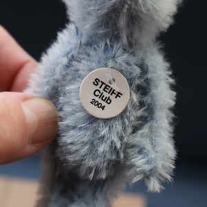 BOXED Collectable Miniature Steiff Club Membership Gift 2004. Pale Blue Bear with Certifcate