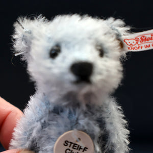 BOXED Collectable Miniature Steiff Club Membership Gift 2004. Pale Blue Bear with Certifcate