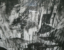 Load image into Gallery viewer, SCOTTISH ART. Huge 1980s Piranesi Inspired Etching Carceri Construction Site by Jo Ganter, RSA

