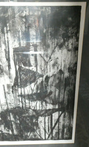 SCOTTISH ART. Huge 1980s Piranesi Inspired Etching Carceri Construction Site by Jo Ganter, RSA