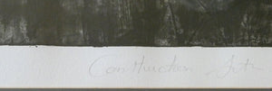 SCOTTISH ART. Huge 1980s Piranesi Inspired Etching Carceri Construction Site by Jo Ganter, RSA