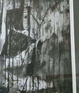 SCOTTISH ART. Huge 1980s Piranesi Inspired Etching Carceri Construction Site by Jo Ganter, RSA