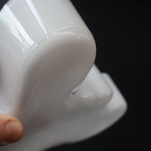 Load image into Gallery viewer, 1980s Finnish Shallow White Glass Savoy Vase. Designer Alvar Aalto for Iittala, Finland
