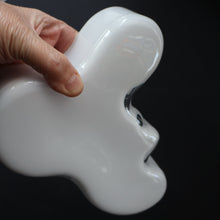 Load image into Gallery viewer, 1980s Finnish Shallow White Glass Savoy Vase. Designer Alvar Aalto for Iittala, Finland
