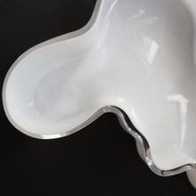 Load image into Gallery viewer, 1980s Finnish Shallow White Glass Savoy Vase. Designer Alvar Aalto for Iittala, Finland
