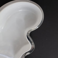 Load image into Gallery viewer, 1980s Finnish Shallow White Glass Savoy Vase. Designer Alvar Aalto for Iittala, Finland. Original Box
