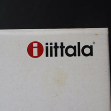 Load image into Gallery viewer, 1980s Finnish Shallow White Glass Savoy Vase. Designer Alvar Aalto for Iittala, Finland. Original Box
