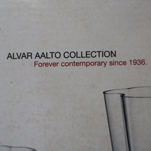 Load image into Gallery viewer, 1980s Finnish Shallow White Glass Savoy Vase. Designer Alvar Aalto for Iittala, Finland. Original Box
