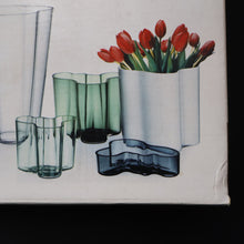 Load image into Gallery viewer, 1980s Finnish Shallow White Glass Savoy Vase. Designer Alvar Aalto for Iittala, Finland. Original Box

