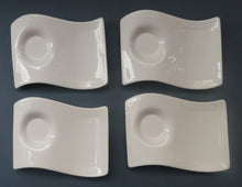 Load image into Gallery viewer, FOUR Villeroy and Boch &quot;New Wave&quot; Espresso Cups and Saucers
