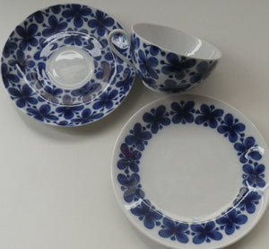 1950s Rorstrand Marianne Westman Mon Amie Cup, Saucer and Side Plate