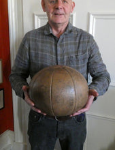 Load image into Gallery viewer, Vintage Mid Century Leather 5 kg Medicine Ball
