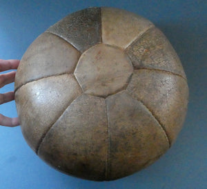Vintage Mid Century Leather 5 kg Medicine Ball