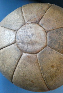 Vintage Mid Century Leather 5 kg Medicine Ball