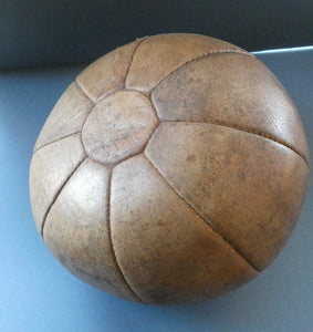 Vintage Mid Century Leather 5 kg Medicine Ball
