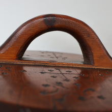 Load image into Gallery viewer, 19th Century. Antique Carved Norwegian Pine Lidded Groat Porridge Pot; c 1860
