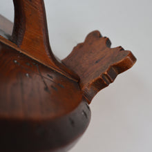 Load image into Gallery viewer, 19th Century. Antique Carved Norwegian Pine Lidded Groat Porridge Pot; c 1860
