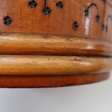 Load image into Gallery viewer, 19th Century. Antique Carved Norwegian Pine Lidded Groat Porridge Pot; c 1860
