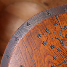 Load image into Gallery viewer, 19th Century. Antique Carved Norwegian Pine Lidded Groat Porridge Pot; c 1860
