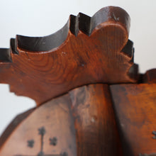 Load image into Gallery viewer, 19th Century. Antique Carved Norwegian Pine Lidded Groat Porridge Pot; c 1860
