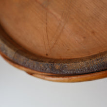 Load image into Gallery viewer, 19th Century. Antique Carved Norwegian Pine Lidded Groat Porridge Pot; c 1860

