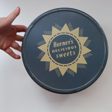 Load image into Gallery viewer, HUGE Vintage 1950s HORNER Delicious Sweets Tin. Fabulous Abstract - Festival of Britain Inspired Atomic Design
