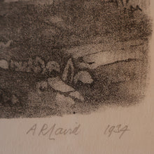 Load image into Gallery viewer, 1930s Original Lithograph by Arthur Robert Laird (1881 - 1958) Entitled "Stacking Kelp, Arran). FRAMED
