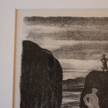 Load image into Gallery viewer, 1930s Original Lithograph by Arthur Robert Laird (1881 - 1958) Entitled "Stacking Kelp, Arran). FRAMED
