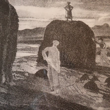 Load image into Gallery viewer, 1930s Original Lithograph by Arthur Robert Laird (1881 - 1958) Entitled "Stacking Kelp, Arran). FRAMED
