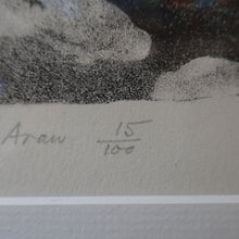 Load image into Gallery viewer, 1930s Original Lithograph by Arthur Robert Laird (1881 - 1958) Entitled "Stacking Kelp, Arran). FRAMED

