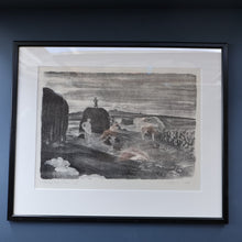 Load image into Gallery viewer, 1930s Original Lithograph by Arthur Robert Laird (1881 - 1958) Entitled "Stacking Kelp, Arran). FRAMED
