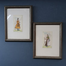 Load image into Gallery viewer, INDIAN ART: Vintage PAIR of Indian Miniature Watercolours Featuring a Gentleman and a Lady
