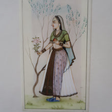 Load image into Gallery viewer, INDIAN ART: Vintage PAIR of Indian Miniature Watercolours Featuring a Gentleman and a Lady
