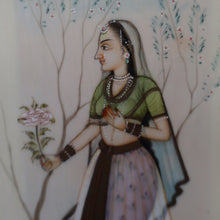 Load image into Gallery viewer, INDIAN ART: Vintage PAIR of Indian Miniature Watercolours Featuring a Gentleman and a Lady
