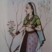 Load image into Gallery viewer, INDIAN ART: Vintage PAIR of Indian Miniature Watercolours Featuring a Gentleman and a Lady
